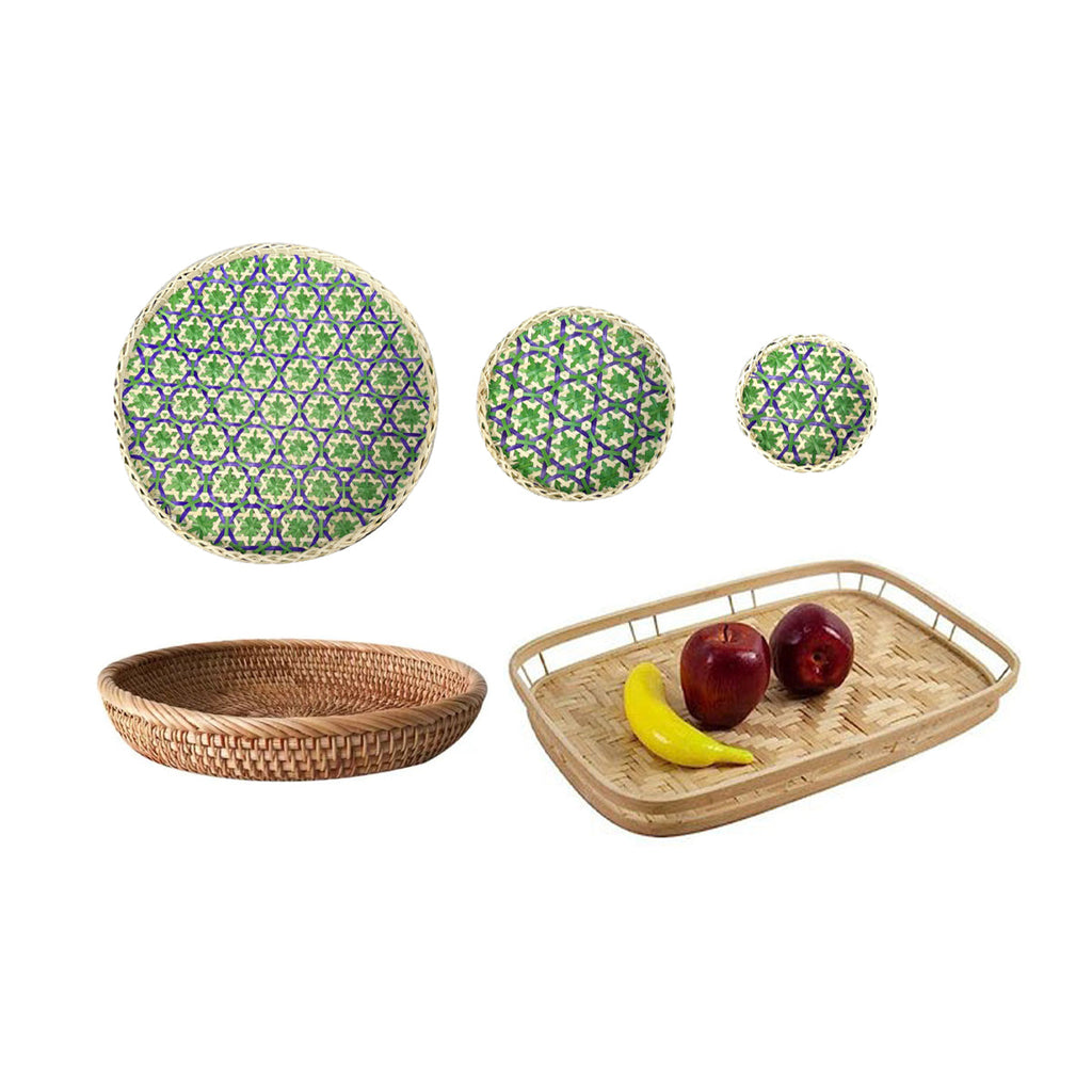 Rattan Tray and Basket Set in Three Styles | StorageOZ