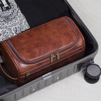 Large PU Makeup Storage Bag in Two Browns | StorageOZ
