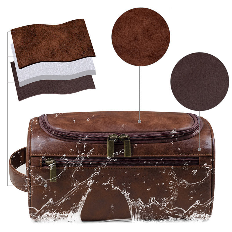 Large PU Makeup Storage Bag in Two Browns | StorageOZ