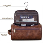Large PU Makeup Storage Bag in Two Browns | StorageOZ
