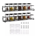 Carbon Steel Spice Wall Shelves Four Packs | StorageOZ