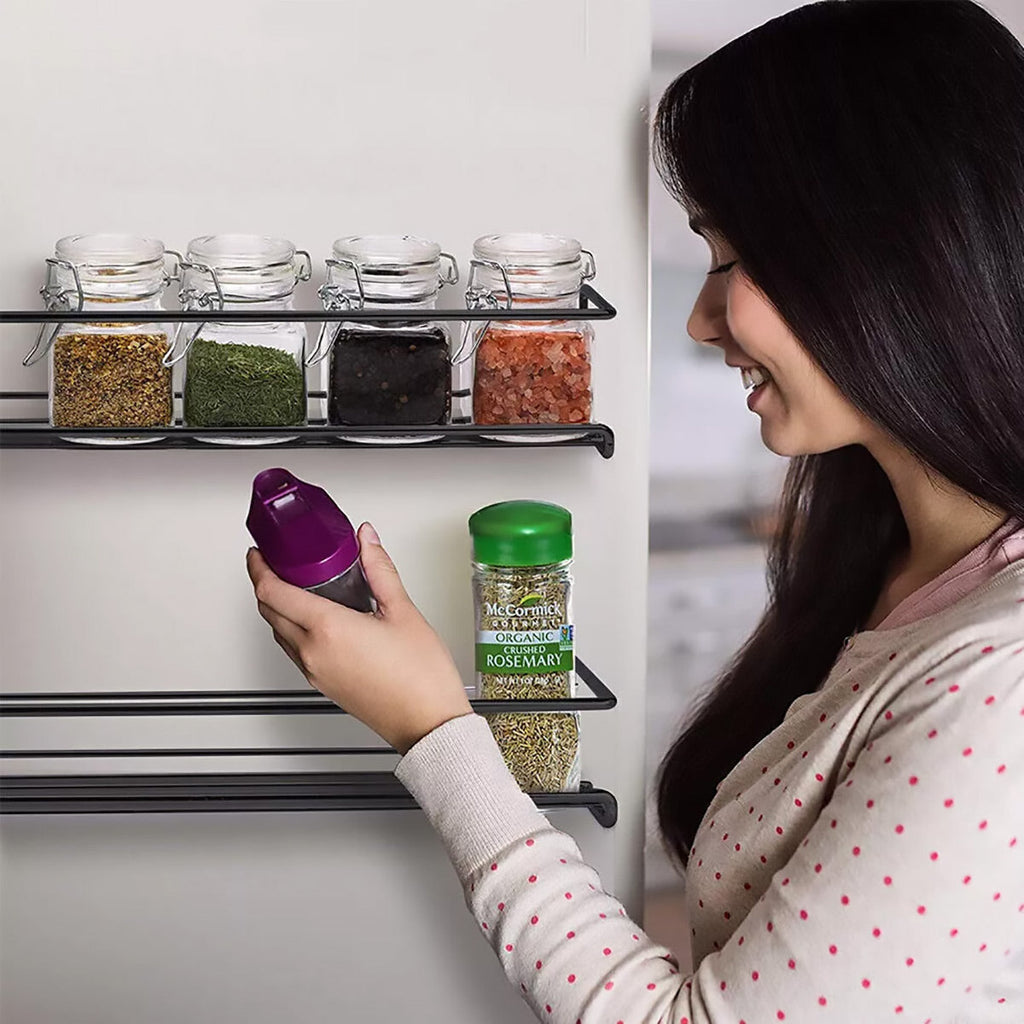 Carbon Steel Spice Wall Shelves Four Packs | StorageOZ