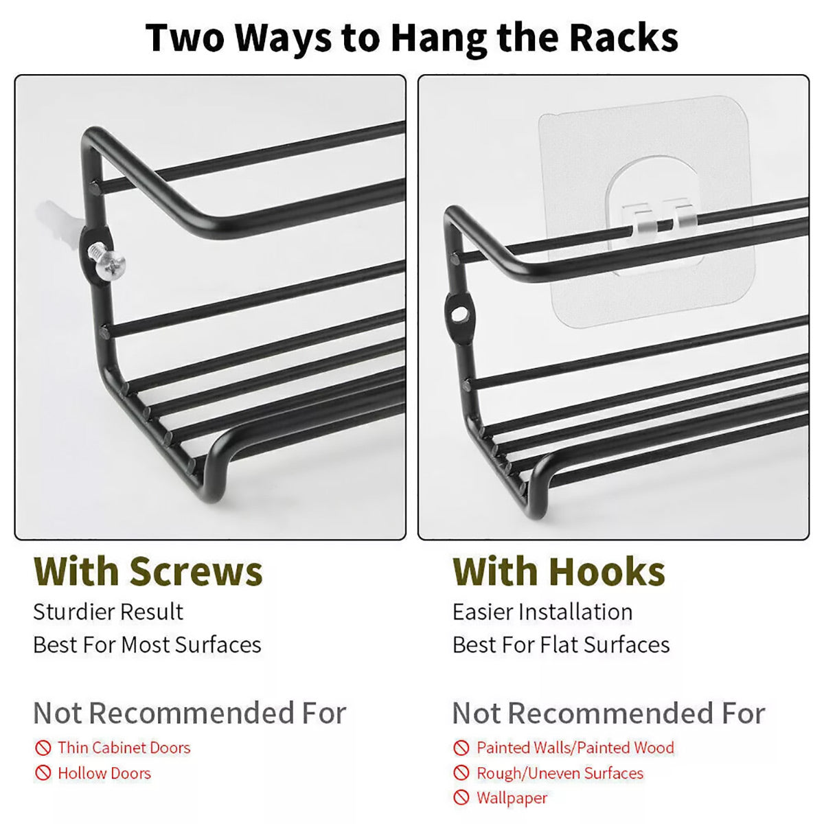Carbon Steel Spice Wall Shelves Four Packs | StorageOZ