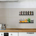 Carbon Steel Spice Wall Shelves Four Packs | StorageOZ