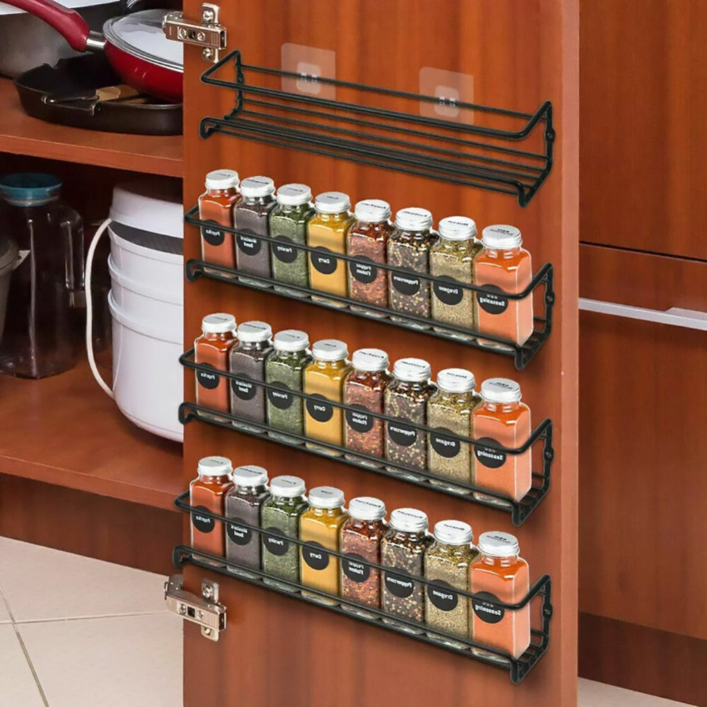 Carbon Steel Spice Wall Shelves Four Packs | StorageOZ