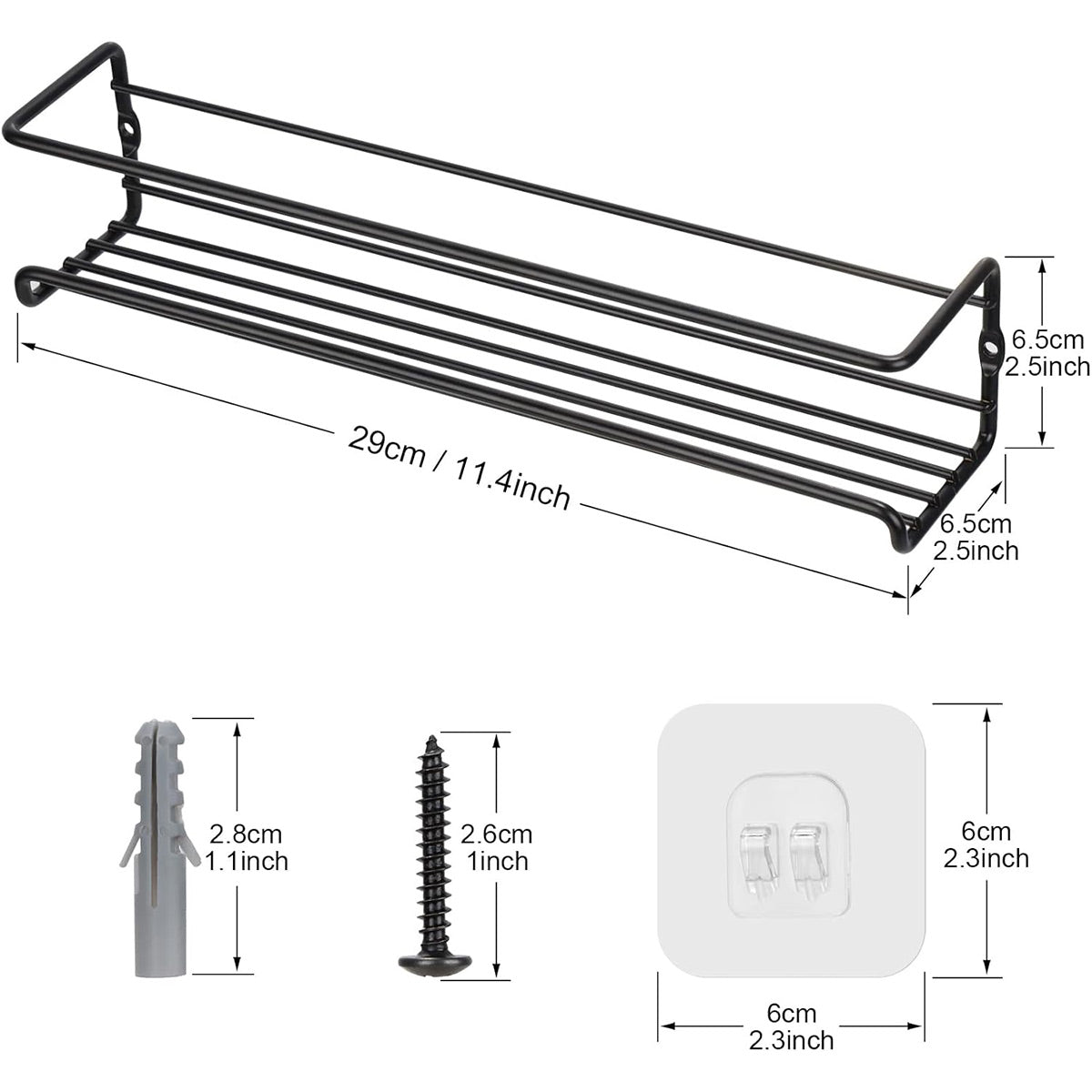 Carbon Steel Spice Wall Shelves Four Packs | StorageOZ