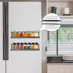 Carbon Steel Spice Wall Shelves Four Packs | StorageOZ