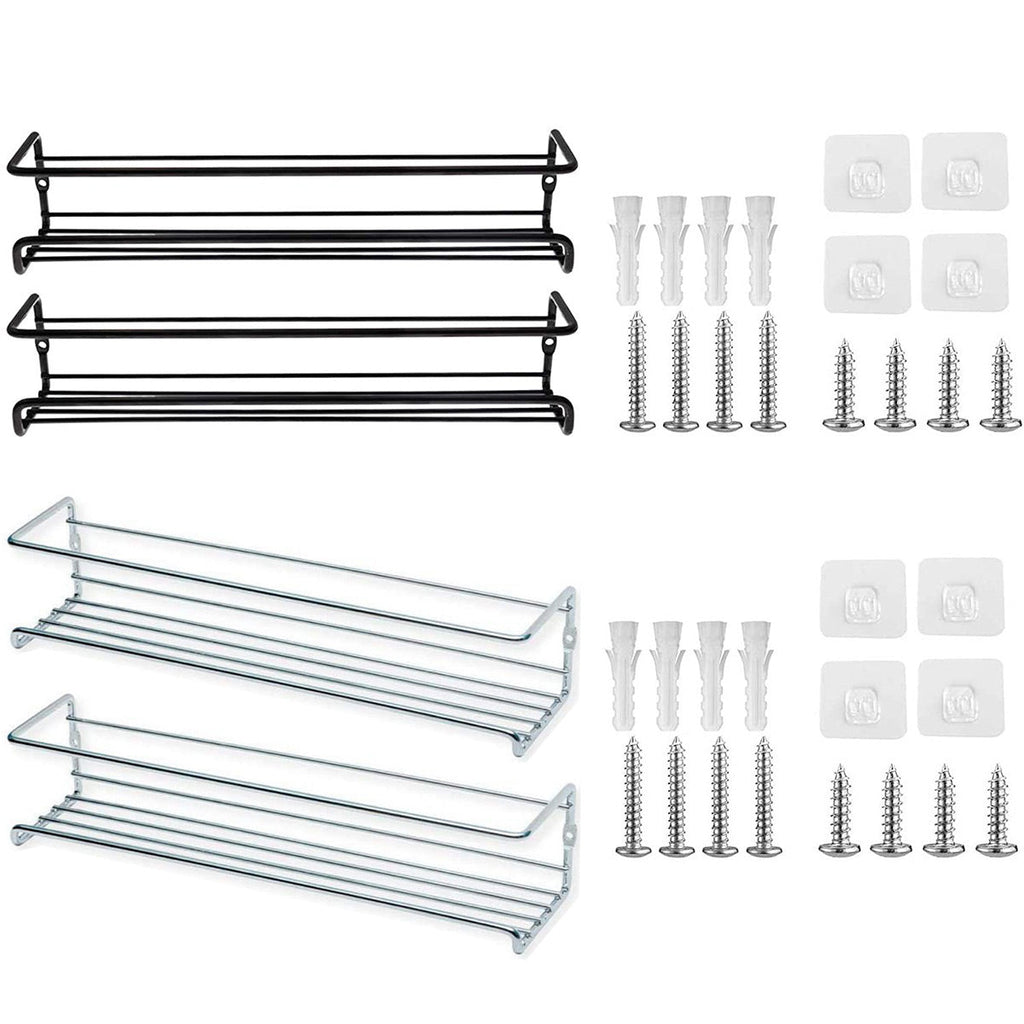 Carbon Steel Spice Wall Shelves Four Packs | StorageOZ