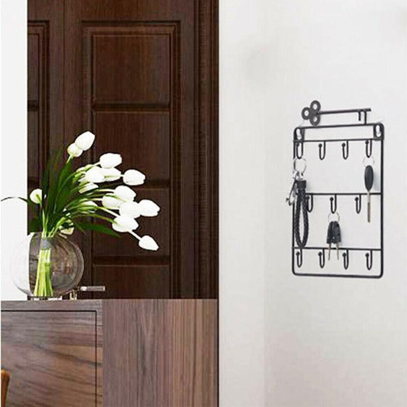 11 Hook Wire Key Storage Rack Two Colours | StorageOZ