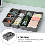 8 Pcs Drawer Desk Storage Trays Two Greys | StorageOZ
