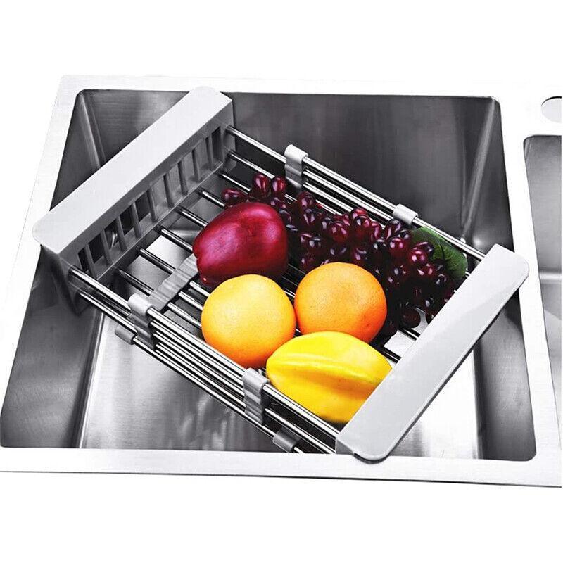 Stainless Steel Kitchen Drain Basket Rack | StorageOZ