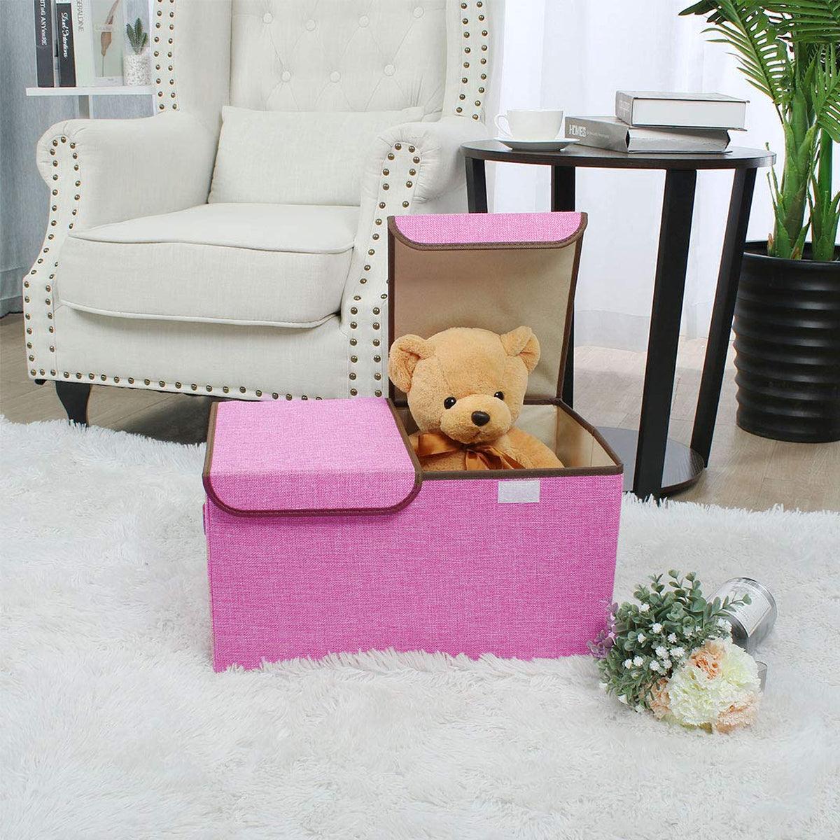 Double Lid Fabric Storage Box Six Colours | StorageOZ