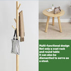 Wooden Floor Coat Rack Two Wood Tones Set | StorageOZ