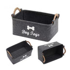 2 Pcs Felt Storage Baskets with Wood Handles | StorageOZ