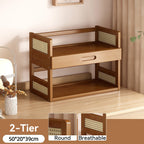 Bamboo Desk Shelf with Drawer Two Lengths | StorageOZ