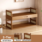 Bamboo Desk Shelf with Drawer Two Lengths | StorageOZ