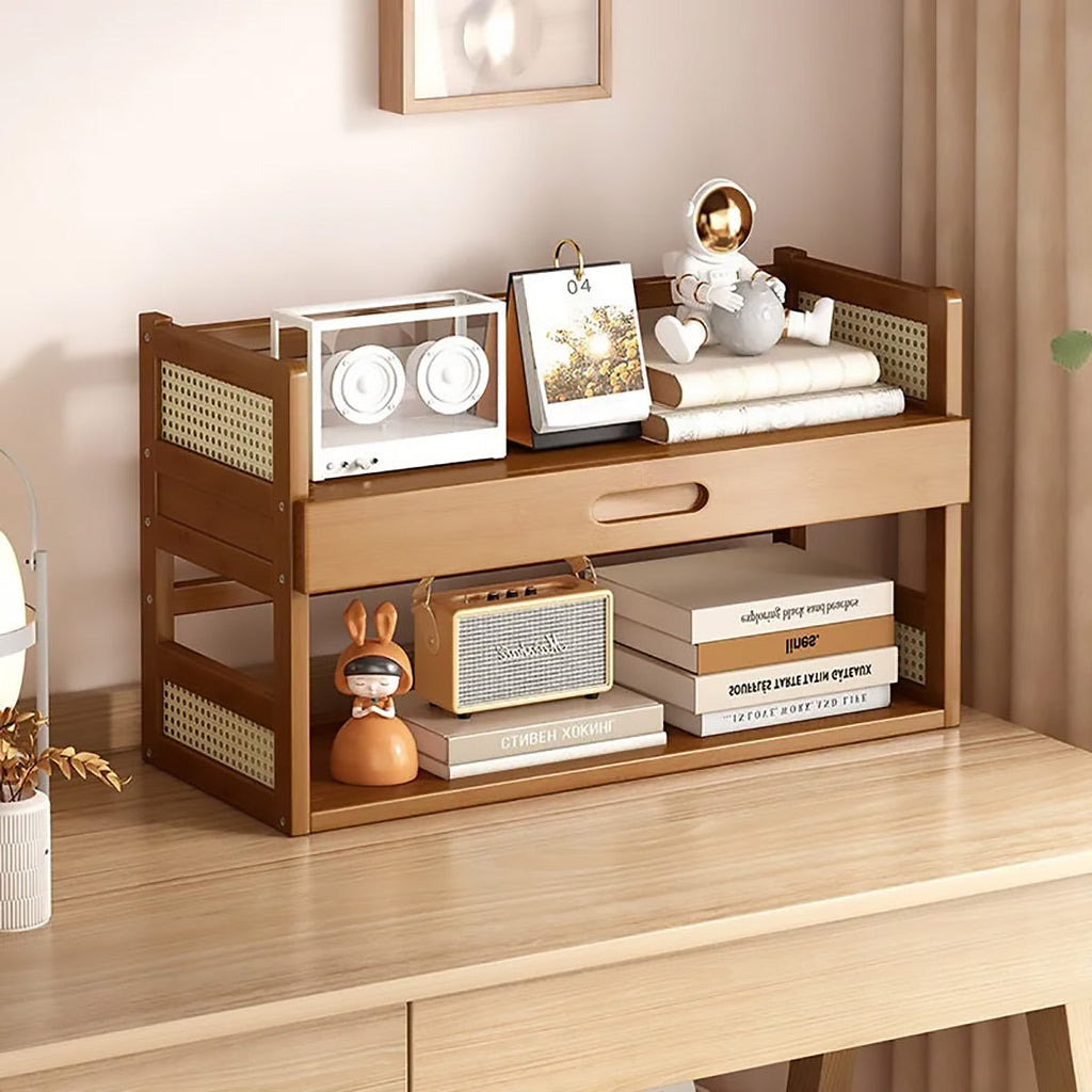 Bamboo Desk Shelf with Drawer Two Lengths | StorageOZ