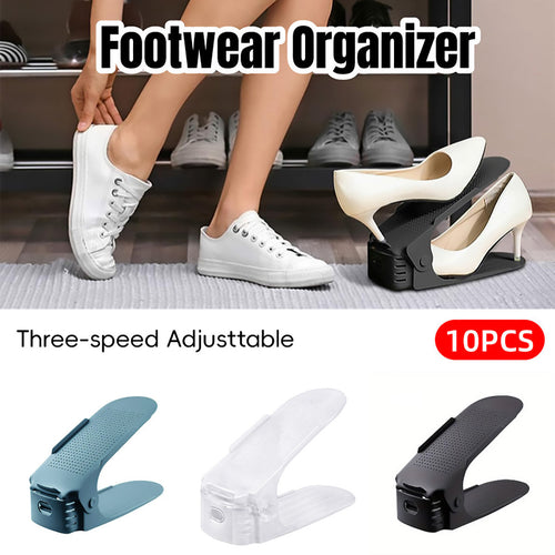 10 Pcs Adjustable Shoe Stackers Three Colours | StorageOZ