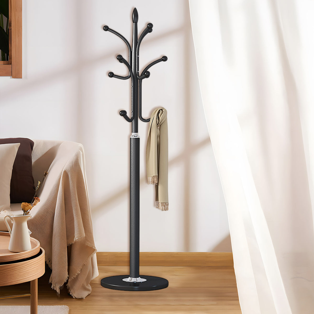 Black Floor Standing Bedroom Coat Rack Set | StorageOZ