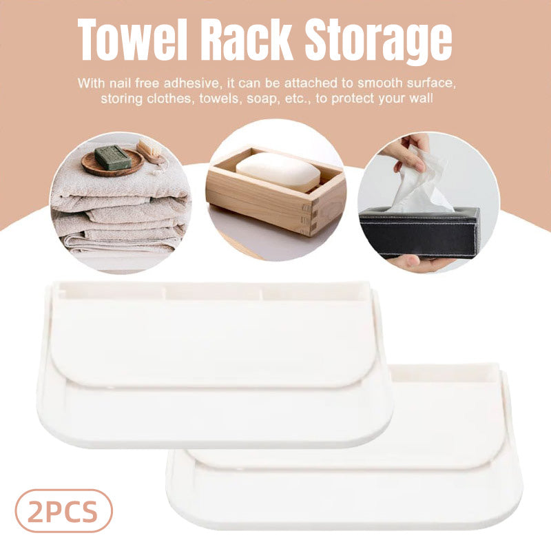 2 Pcs Foldable Nail Free Wall Storage Racks | StorageOZ