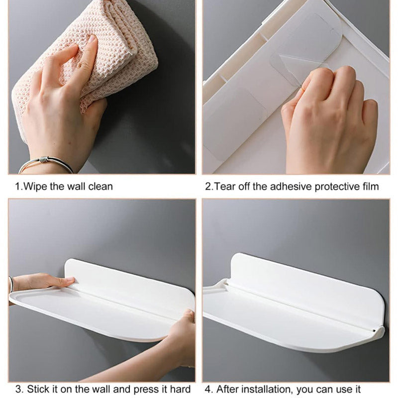 2 Pcs Foldable Nail Free Wall Storage Racks | StorageOZ