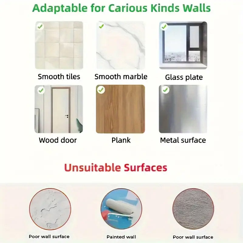 2 Pcs Foldable Nail Free Wall Storage Racks | StorageOZ