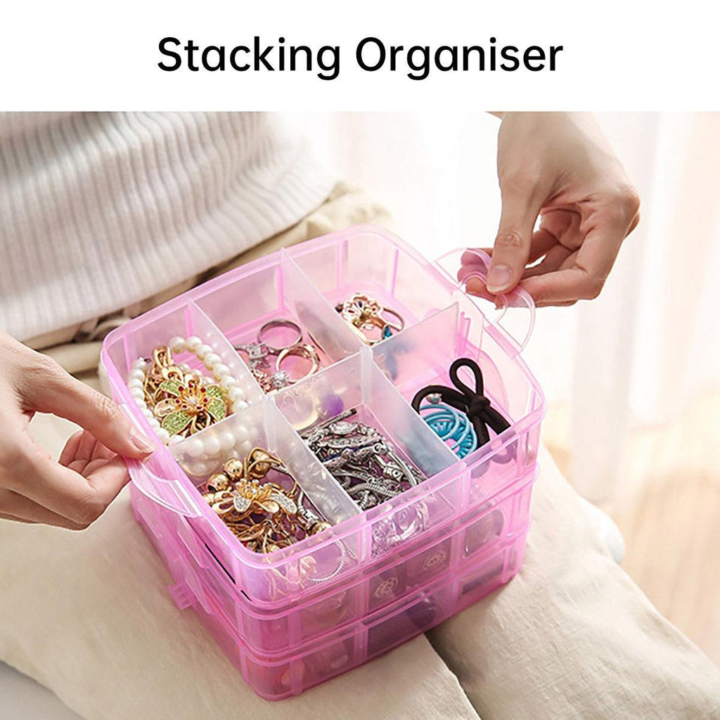 3 Tier Clear Storage Box in Three Colours | StorageOZ