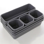8 Pcs Drawer Desk Storage Trays Two Greys | StorageOZ