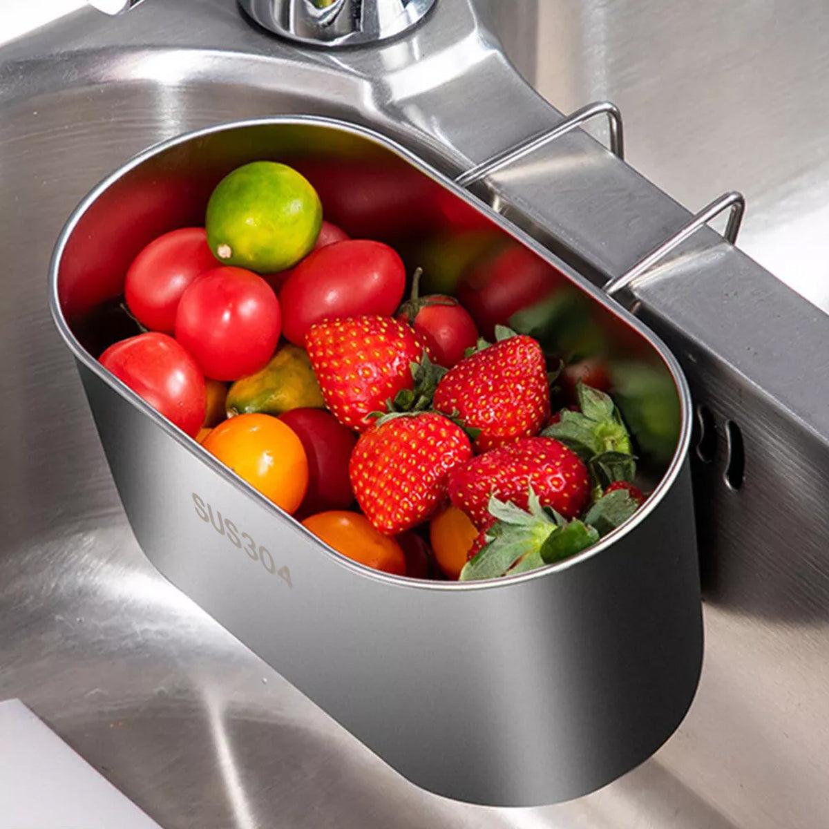 Stainless Steel Sink Drain Basket Organiser | StorageOZ