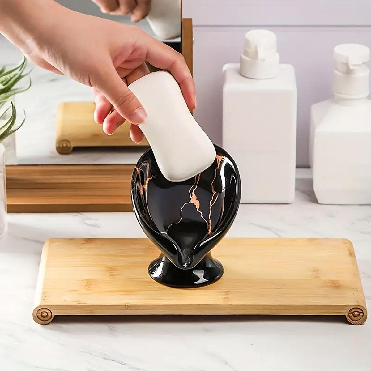 Ceramic Self Drain Soap Dish Three Colours | StorageOZ
