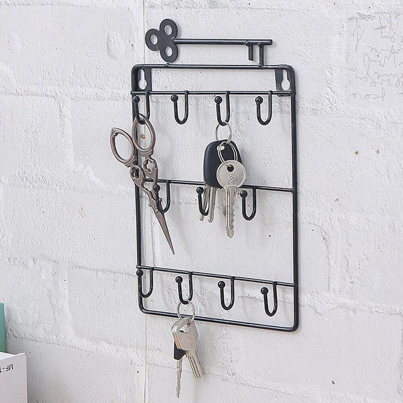 11 Hook Wire Key Storage Rack Two Colours | StorageOZ