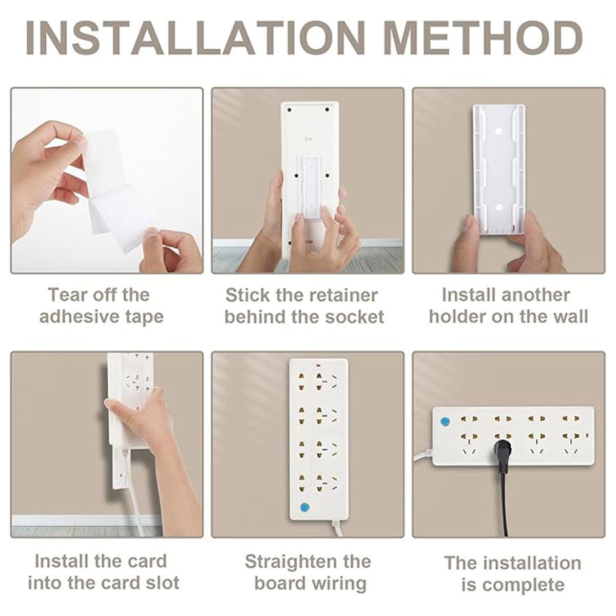 4 Pcs Power Strip Wall Holders Organiser | StorageOZ