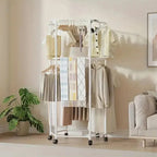 Rotating Floor Clothes Rack Two Colours Set | StorageOZ
