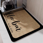 Absorbent Coffee Bar Mat Two Prints Rack | StorageOZ