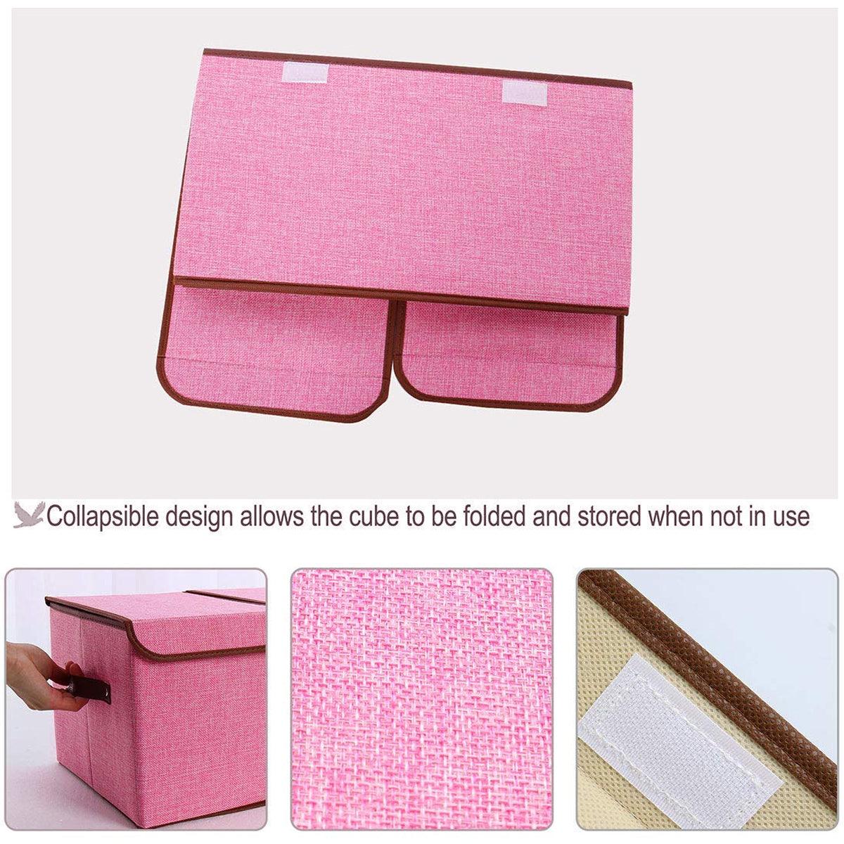 Double Lid Fabric Storage Box Six Colours | StorageOZ