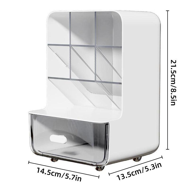 Angled Pen Holder with Drawer Two Colours | StorageOZ