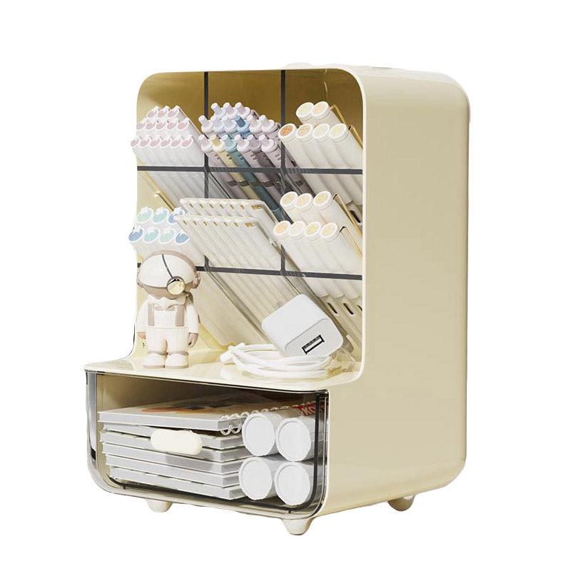 Angled Pen Holder with Drawer Two Colours | StorageOZ