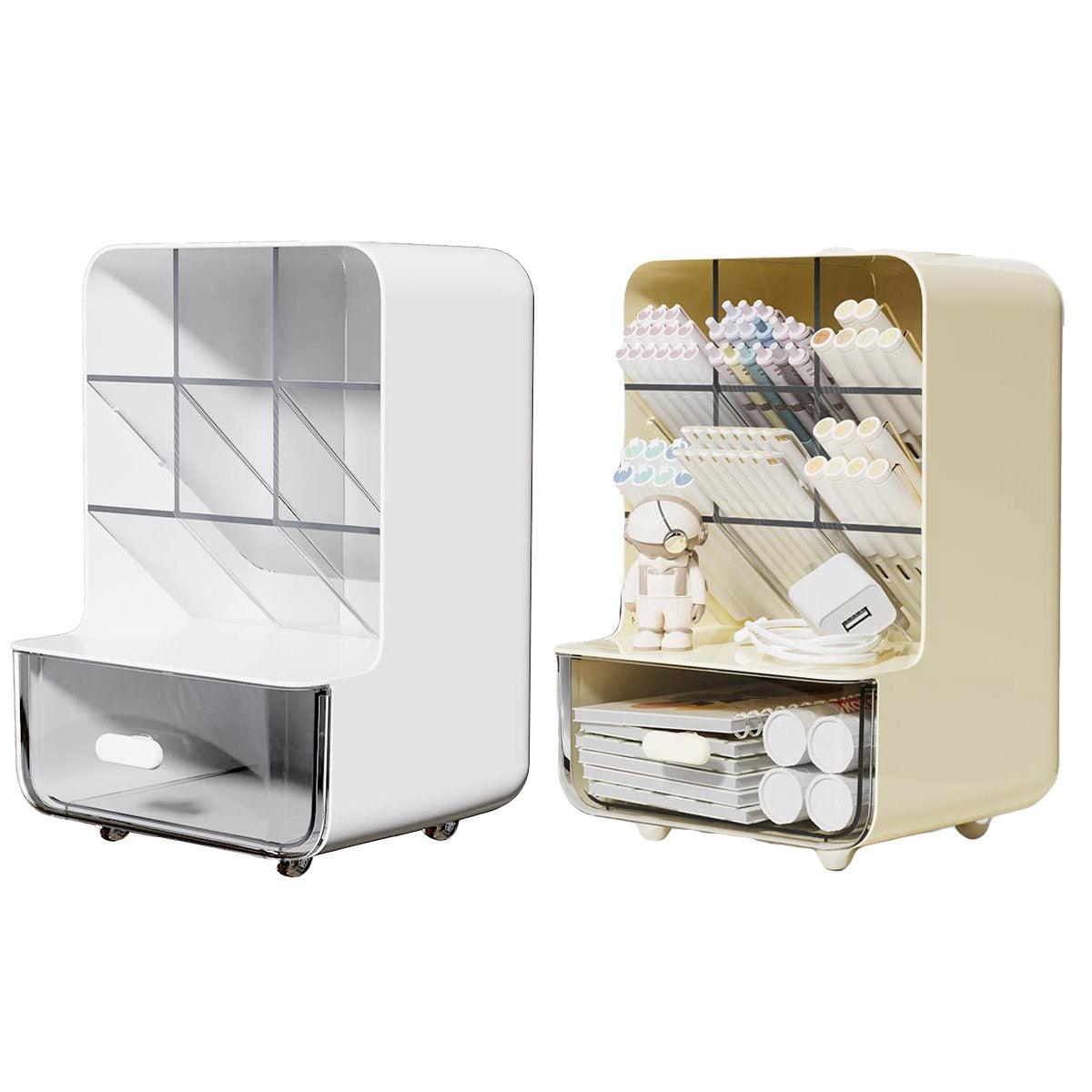 Angled Pen Holder with Drawer Two Colours | StorageOZ