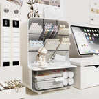 Angled Pen Holder with Drawer Two Colours | StorageOZ