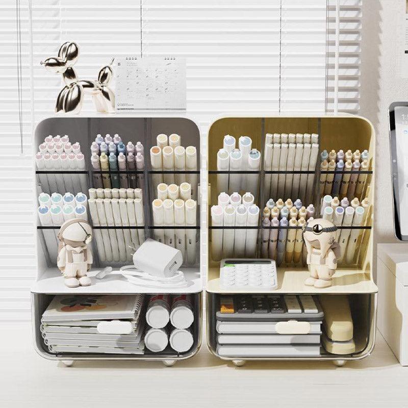 Angled Pen Holder with Drawer Two Colours | StorageOZ