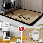 Absorbent Coffee Bar Mat Two Prints Rack | StorageOZ
