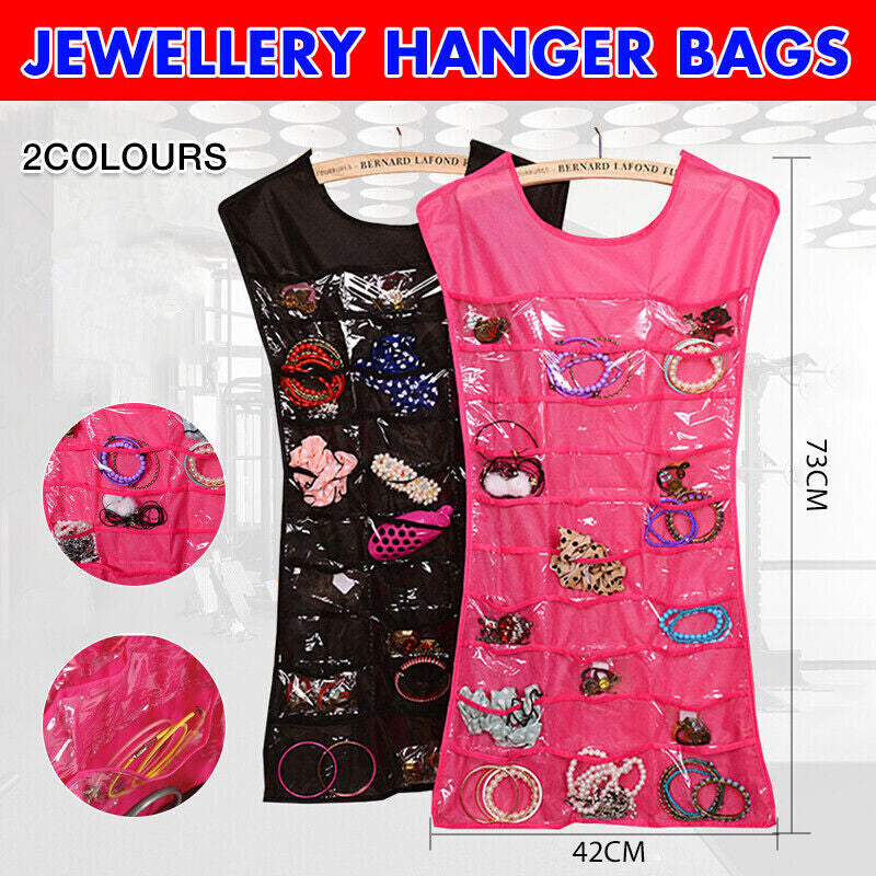 Double Sided Hanging Jewellery Organiser Bag | StorageOZ