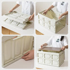 30L Folding Storage Box with Wooden Lid Set | StorageOZ