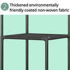 70 Inch Black Clothes Rack with Shelves Set | StorageOZ
