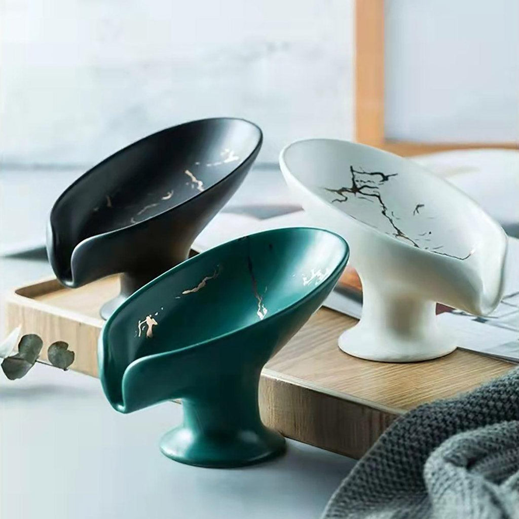 Ceramic Self Drain Soap Dish Three Colours | StorageOZ
