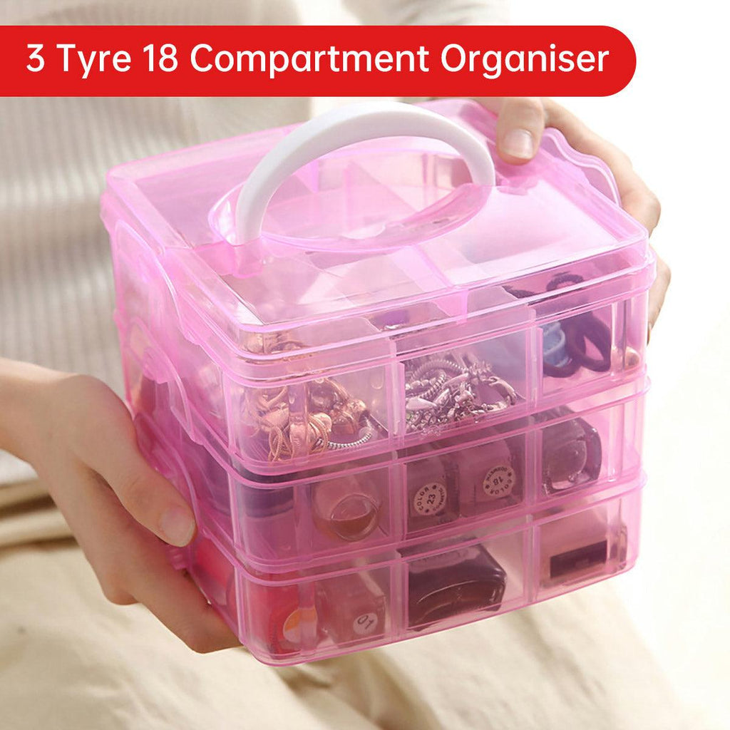 3 Tier Clear Storage Box in Three Colours | StorageOZ