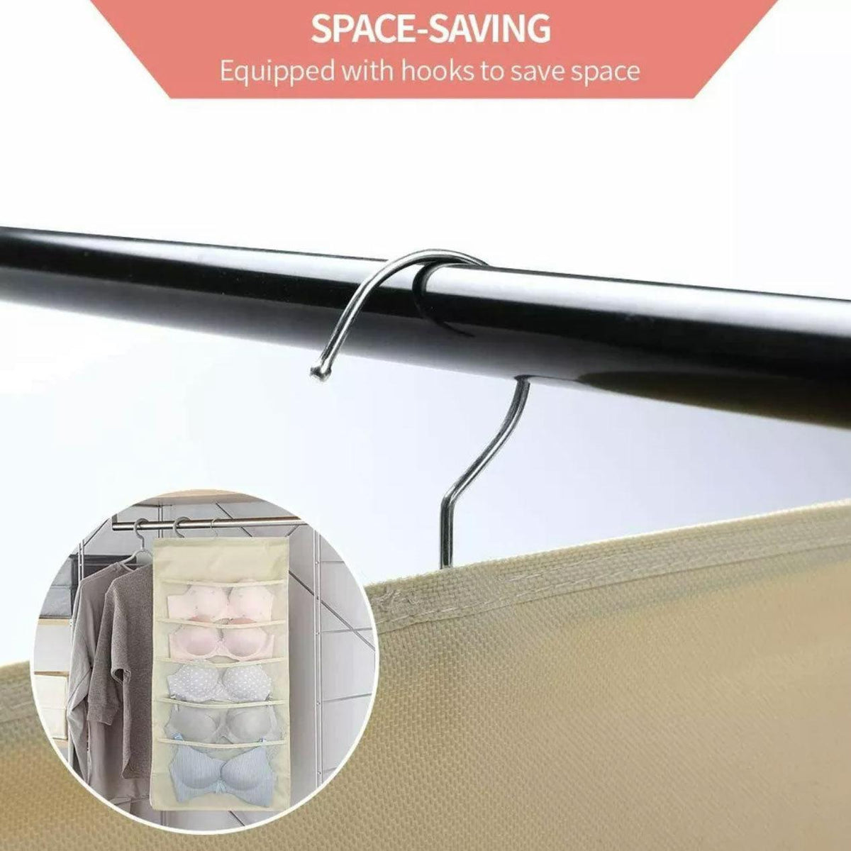 Double Sided Hanging Underwear Storage Bag | StorageOZ
