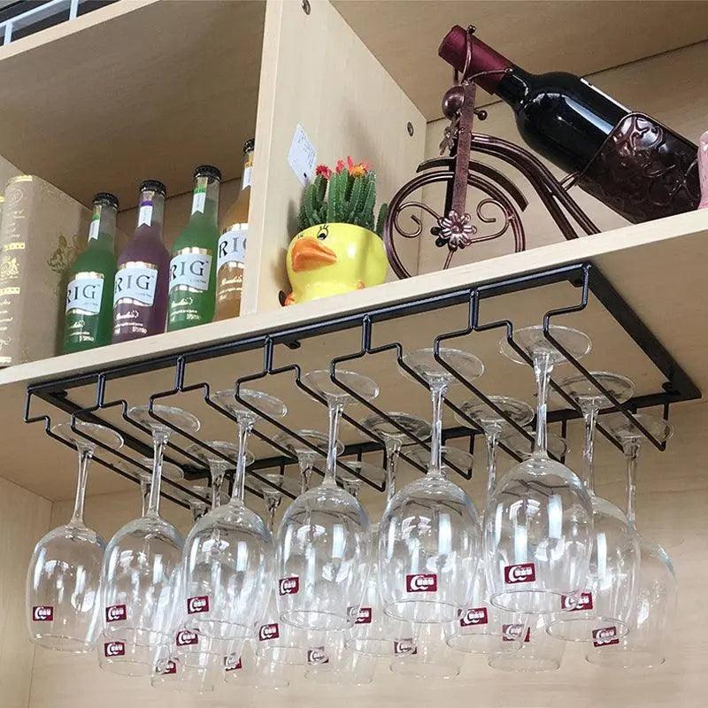 Hanging Wine Glass Rack in Six Slot Counts | StorageOZ