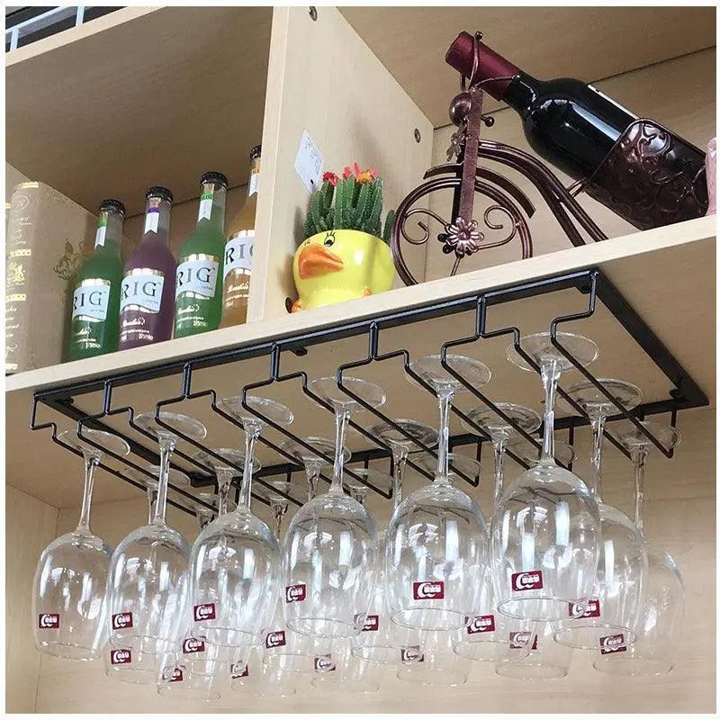 Hanging Wine Glass Rack in Six Slot Counts | StorageOZ