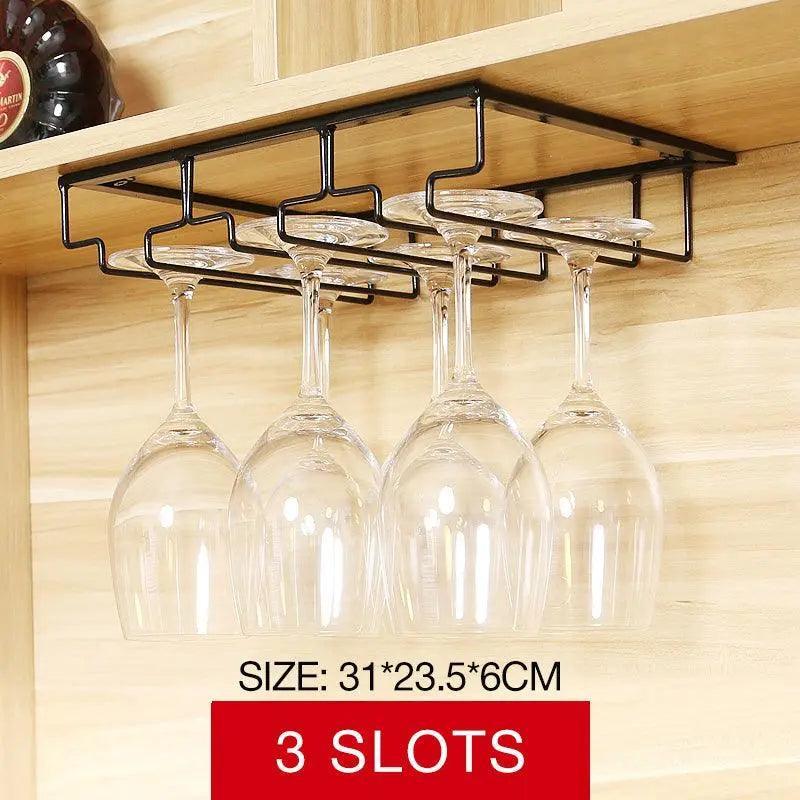 Hanging Wine Glass Rack in Six Slot Counts | StorageOZ